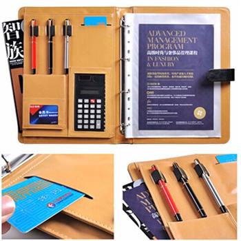 A4帶計(jì)算器商務(wù)辦公多功能資料夾簽約本