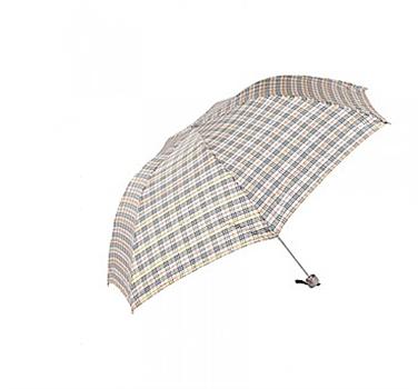 定制梅花傘 晴雨傘三折鋼骨超輕鉛筆傘金線色織格