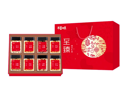 百草味 至臻禮盒（罐裝）年貨大禮包過(guò)年禮盒團(tuán)購(gòu)優(yōu)惠禮盒