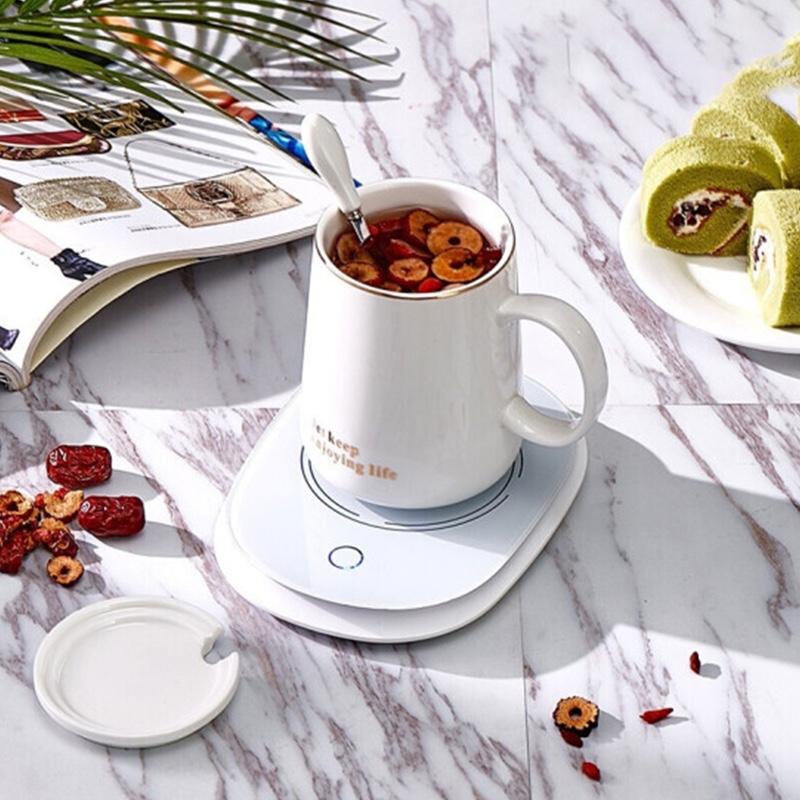 匯米恒溫杯暖暖杯馬克保溫杯智能水杯生日禮物女55度熱牛奶神器咖啡杯墊新年元旦跨年年貨節(jié)送女友實(shí)用禮品