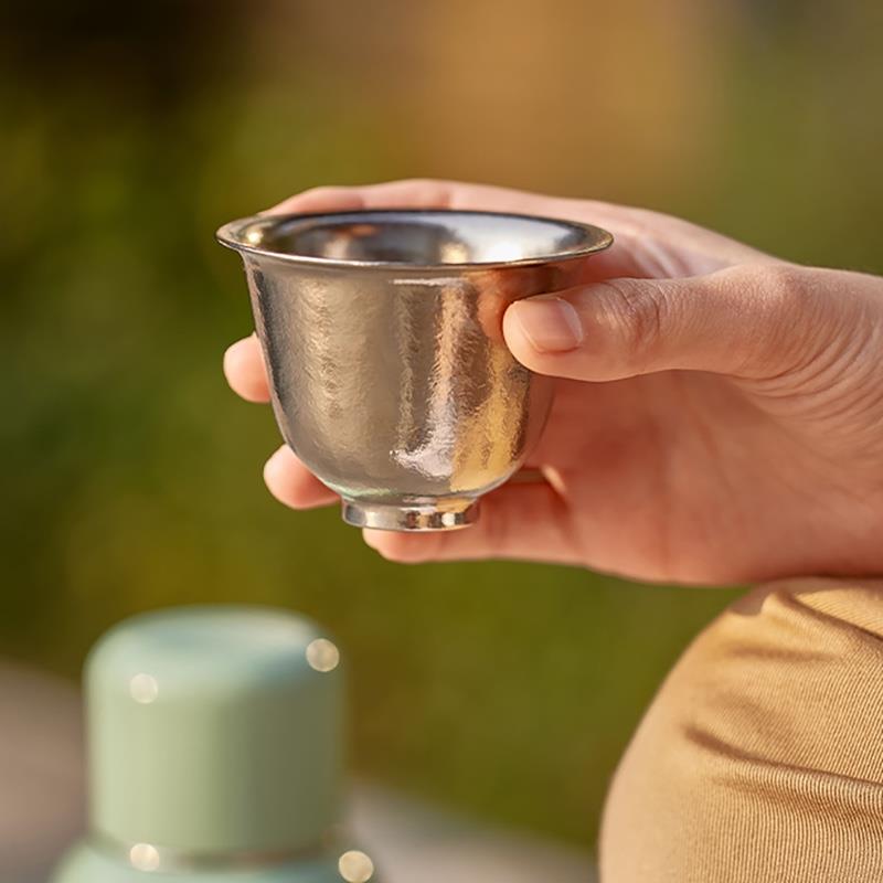 學古|出行隨身鈦杯 主人杯品茗杯工夫茶戶外茶杯高端女主人杯單杯